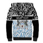 Botswana Personalized Sherpa Hoodie African Zebra Skins Pattern - African Pride