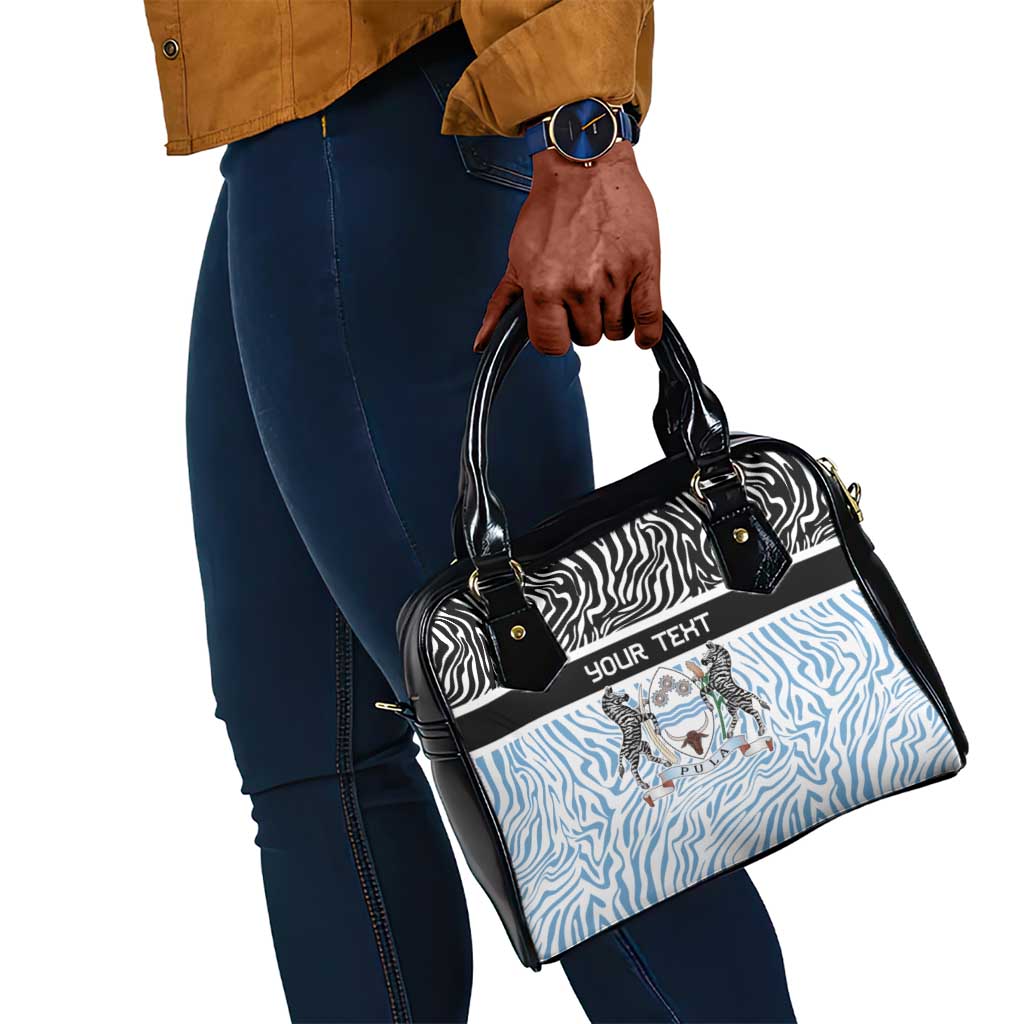 Botswana Personalized Shoulder Handbag African Zebra Skins Pattern - African Pride