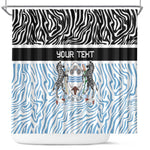 Botswana Personalized Shower Curtain African Zebra Skins Pattern - African Pride