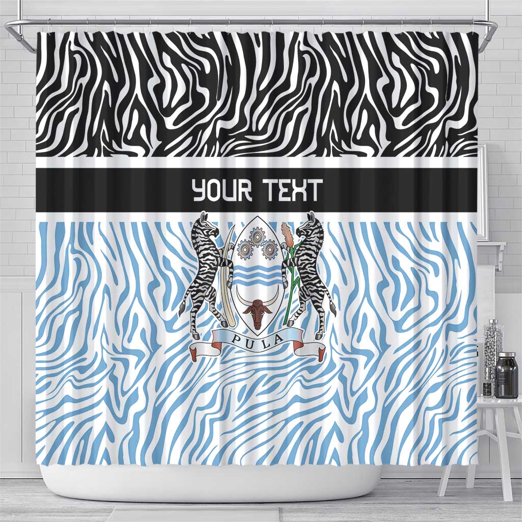 Botswana Personalized Shower Curtain African Zebra Skins Pattern - African Pride
