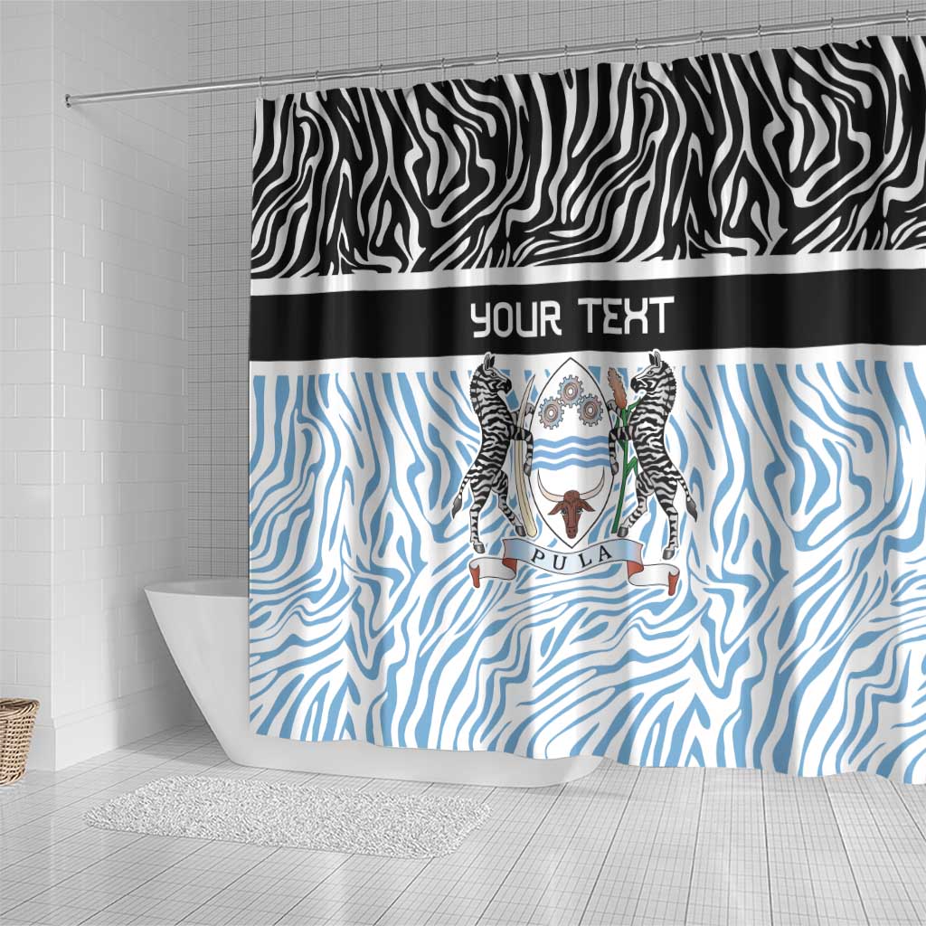 Botswana Personalized Shower Curtain African Zebra Skins Pattern - African Pride