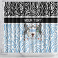 Botswana Personalized Shower Curtain African Zebra Skins Pattern - African Pride