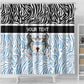 Botswana Personalized Shower Curtain African Zebra Skins Pattern - African Pride