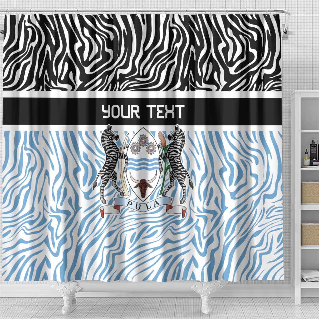 Botswana Personalized Shower Curtain African Zebra Skins Pattern - African Pride