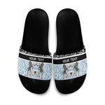 Botswana Personalized Slide Sandals African Zebra Skins Pattern