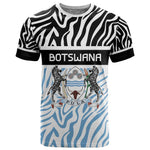 Botswana Personalized T shirt African Zebra Skins Pattern - African Pride