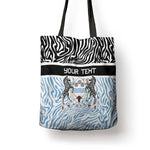 Botswana Personalized Tote Bag African Zebra Skins Pattern