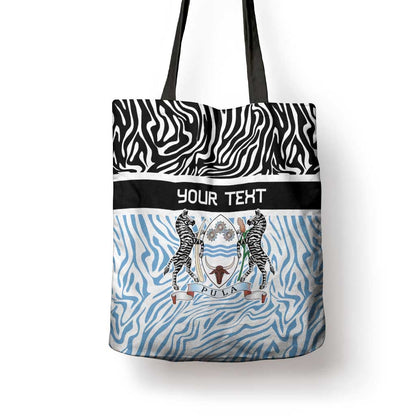 Botswana Personalized Tote Bag African Zebra Skins Pattern