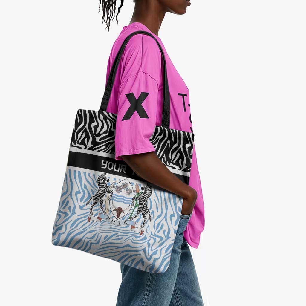 Botswana Personalized Tote Bag African Zebra Skins Pattern