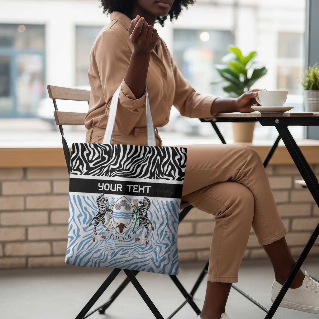 Botswana Personalized Tote Bag African Zebra Skins Pattern