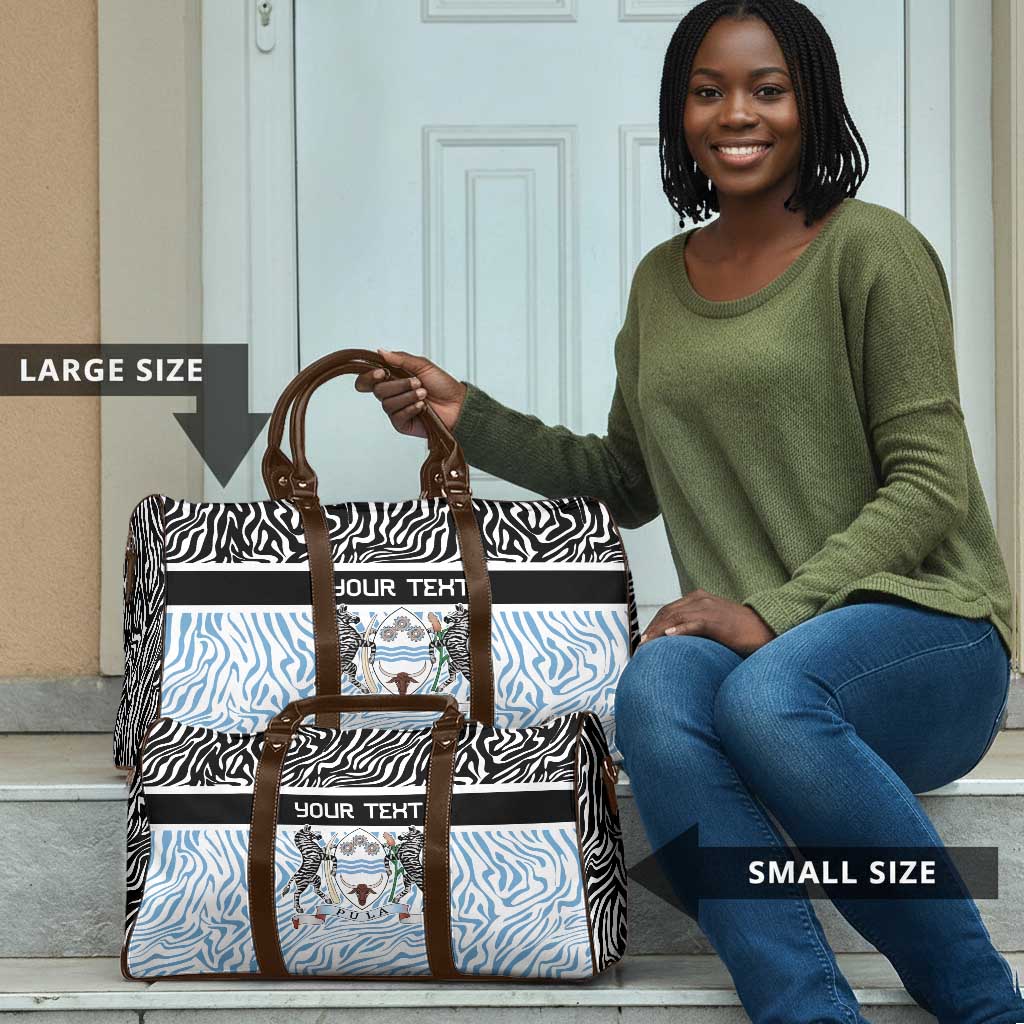 Botswana Personalized Travel Bag African Zebra Skins Pattern