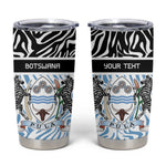 Botswana Personalized Tumbler Cup African Zebra Skins Pattern - African Pride
