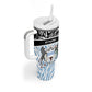 Botswana Personalized Tumbler With Handle African Zebra Skins Pattern - African Pride