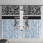 Botswana Personalized Window Curtain African Zebra Skins Pattern - African Pride