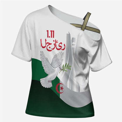 Algerian 1954 Revolution Anniversary Cross Shoulder Shirt
