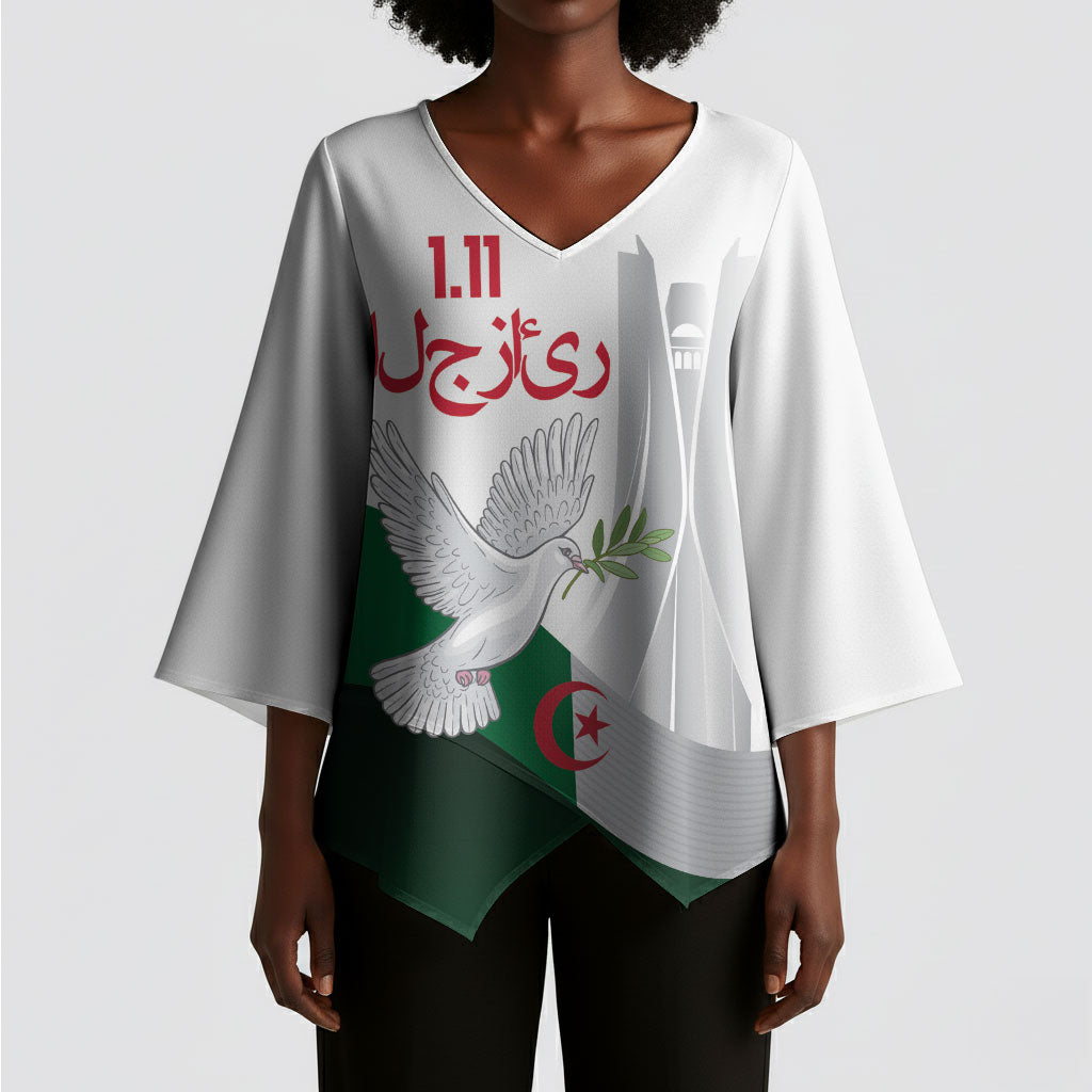 Algerian 1954 Revolution Anniversary Kimono Sleeve Blouse