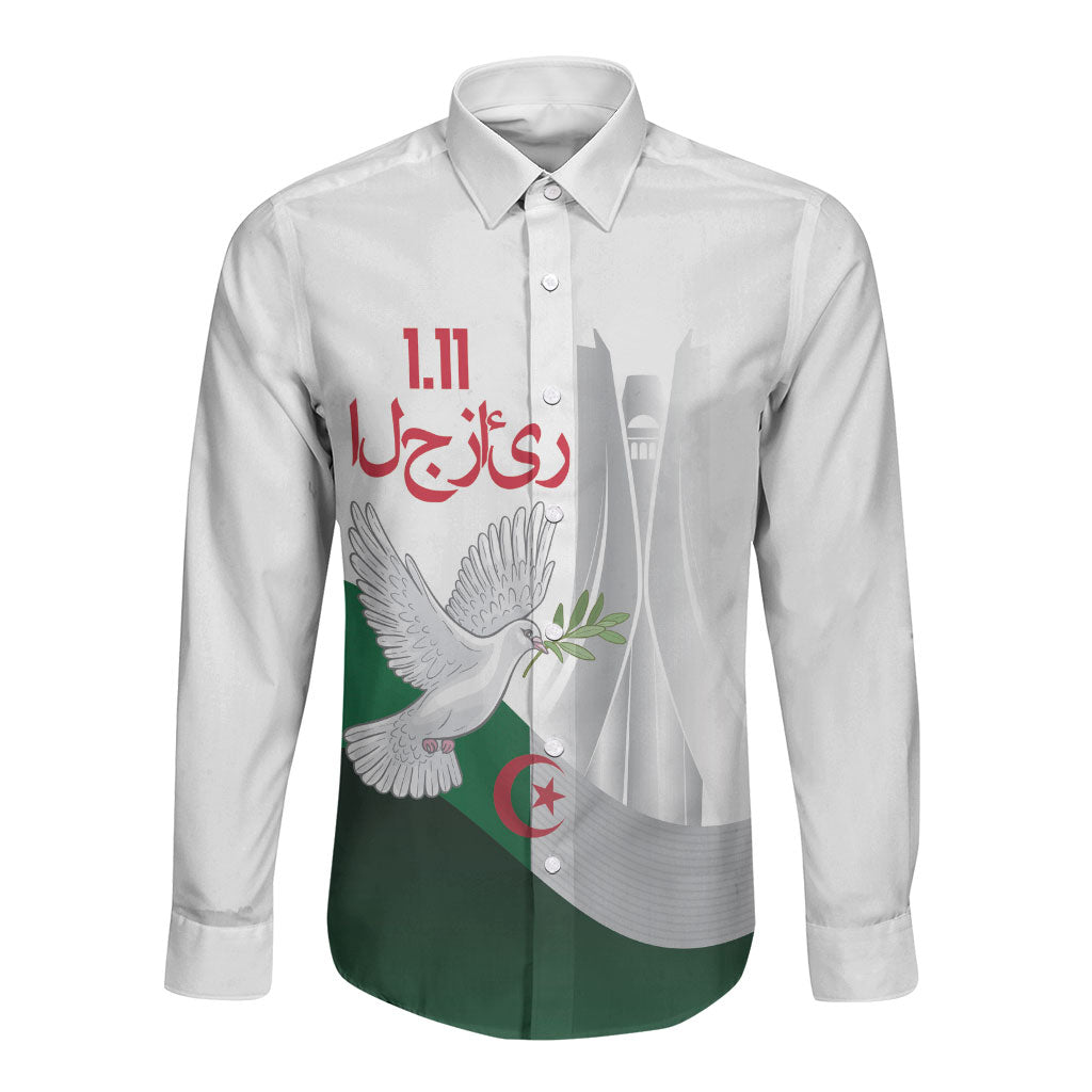 Algerian 1954 Revolution Anniversary Long Sleeve Button Shirt