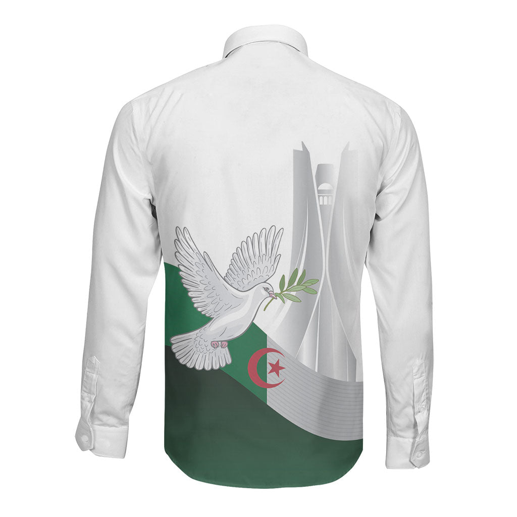 Algerian 1954 Revolution Anniversary Long Sleeve Button Shirt