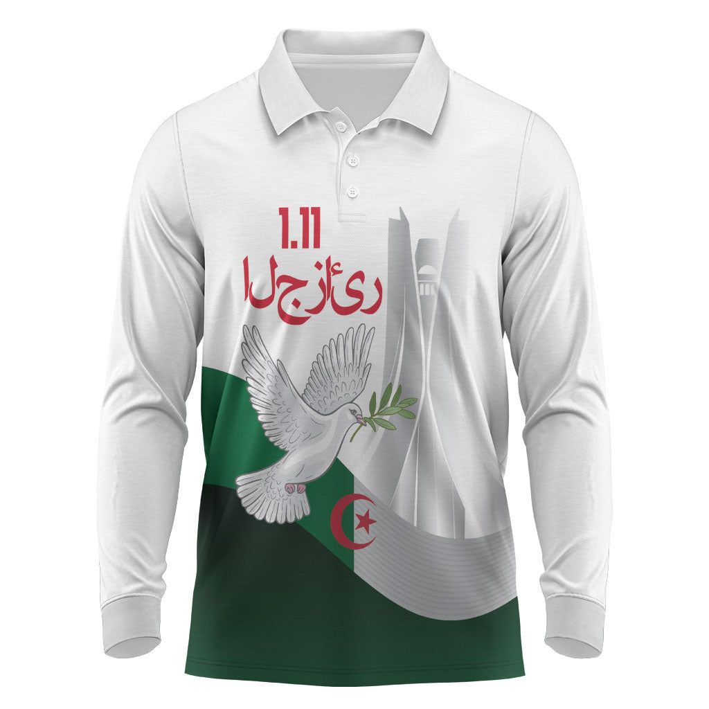 Algerian 1954 Revolution Anniversary Long Sleeve Polo Shirt