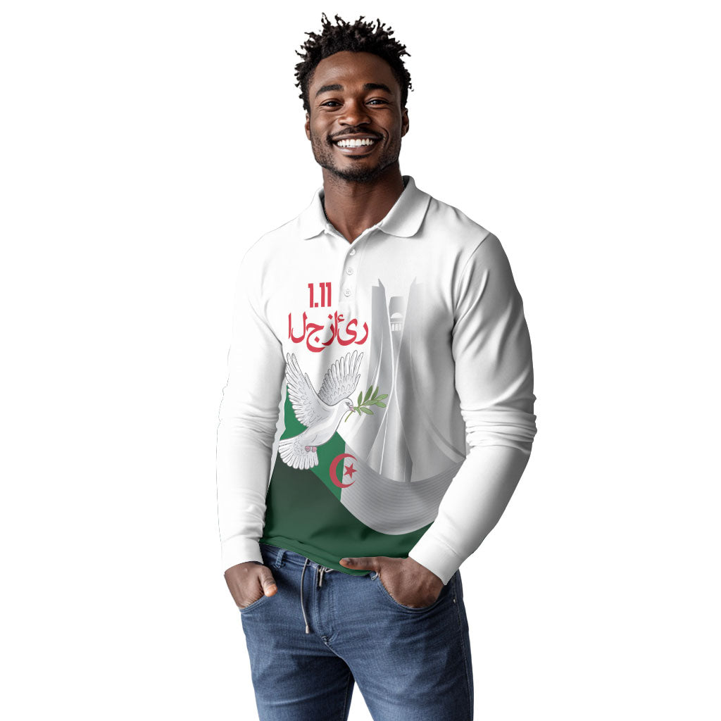 Algerian 1954 Revolution Anniversary Long Sleeve Polo Shirt
