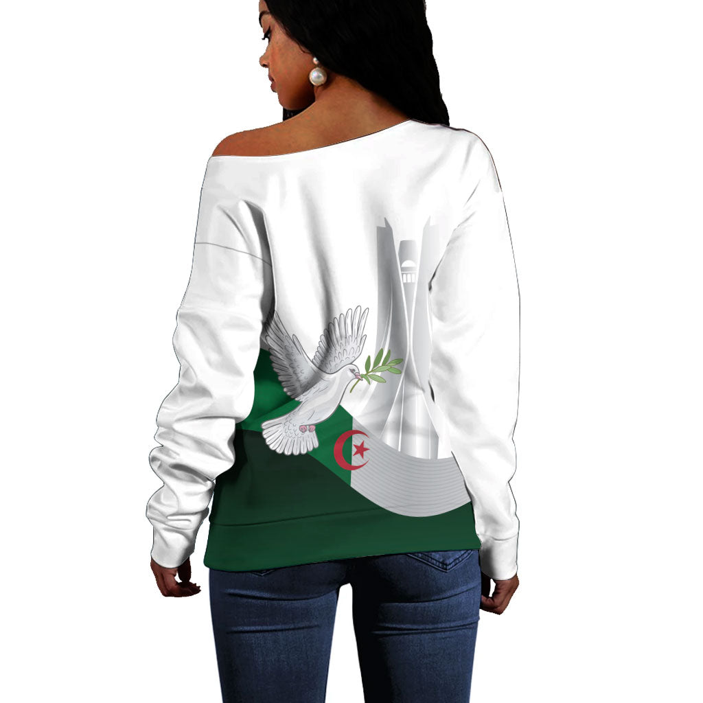 Algerian 1954 Revolution Anniversary Off Shoulder Sweater