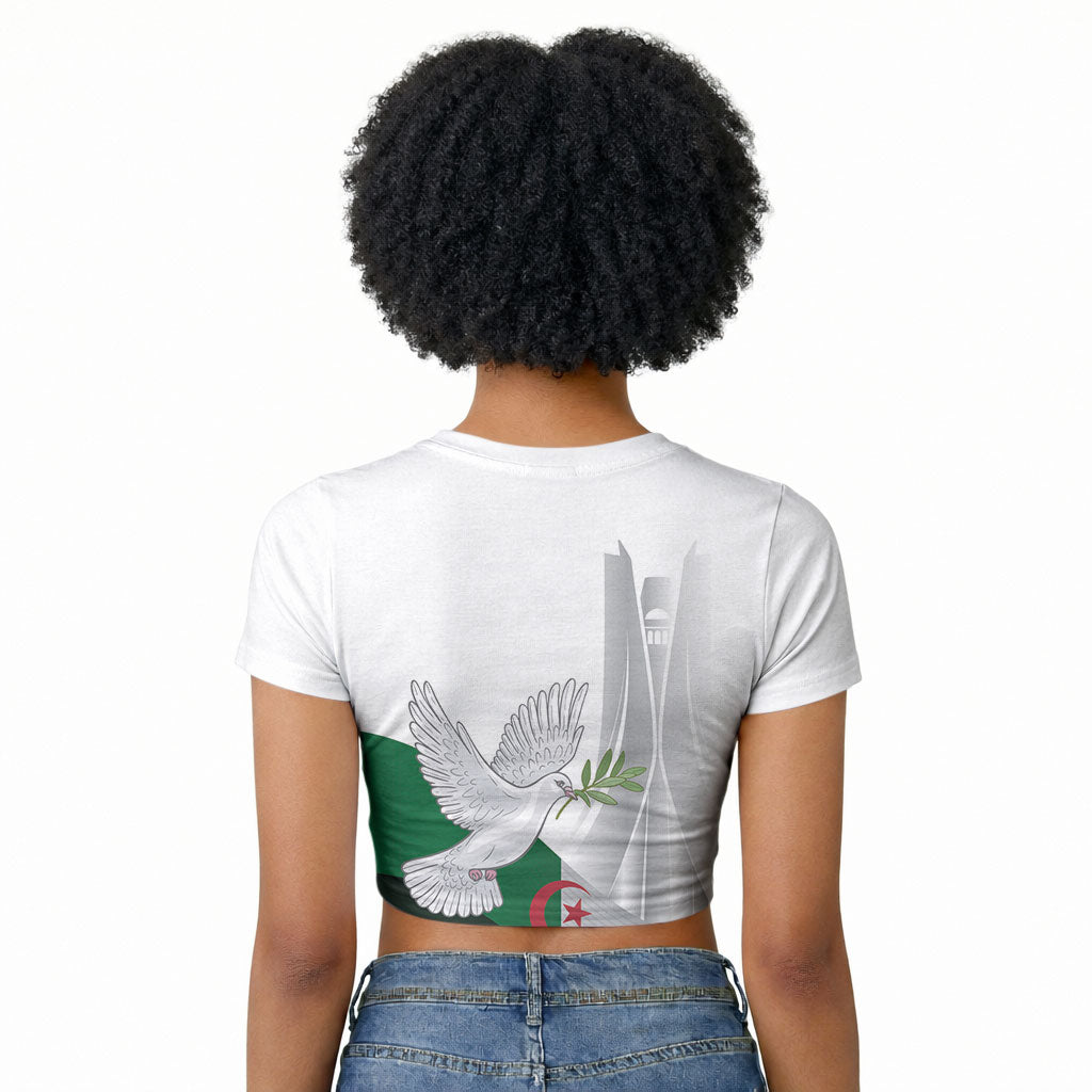 Algerian 1954 Revolution Anniversary Raglan Cropped T shirt