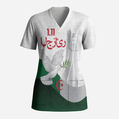 Algerian 1954 Revolution Anniversary Scrub Top