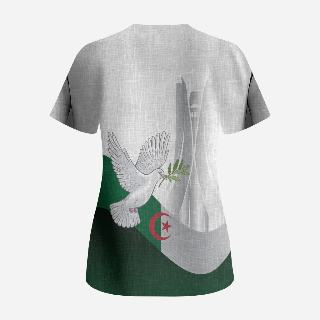Algerian 1954 Revolution Anniversary Scrub Top