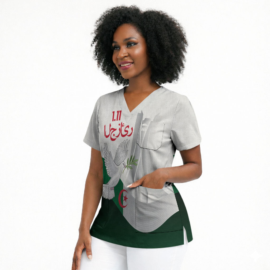 Algerian 1954 Revolution Anniversary Scrub Top