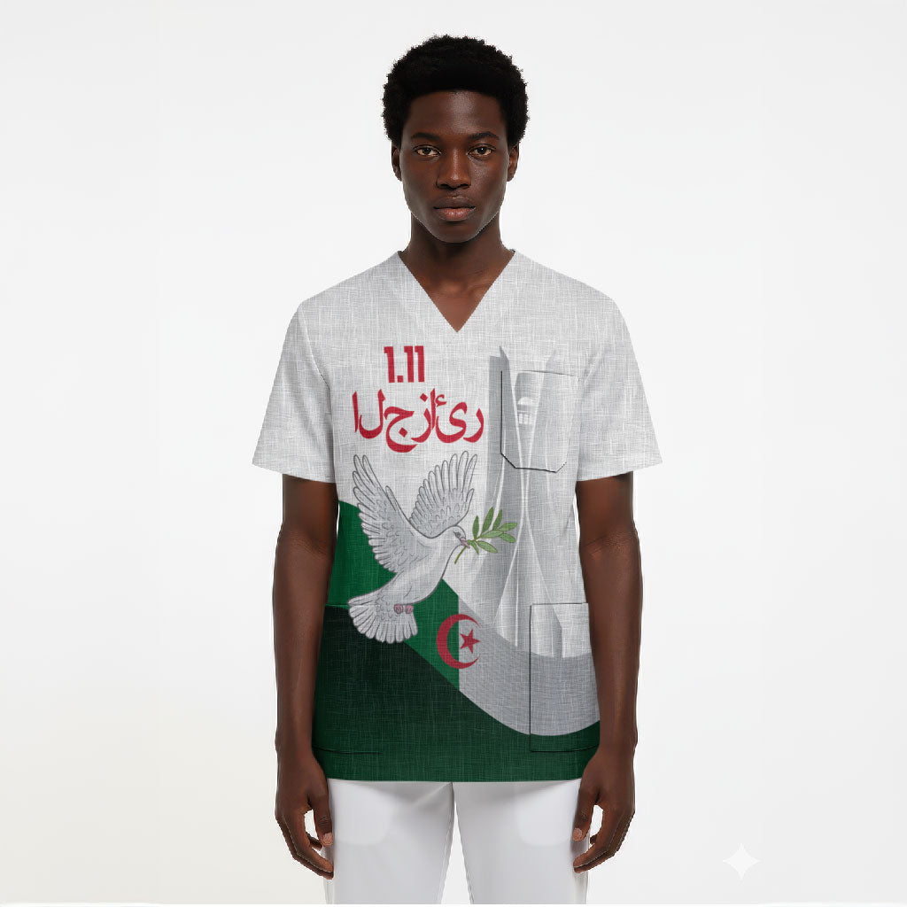 Algerian 1954 Revolution Anniversary Scrub Top
