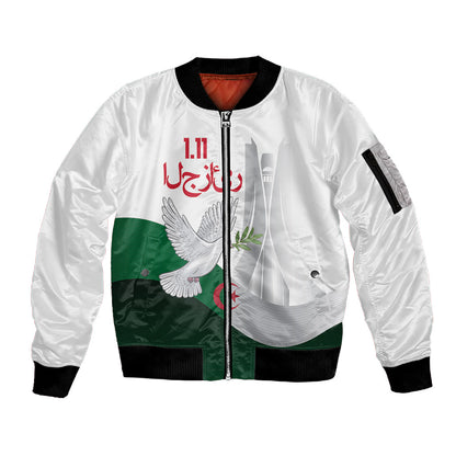 Algerian 1954 Revolution Anniversary Sleeve Zip Bomber Jacket