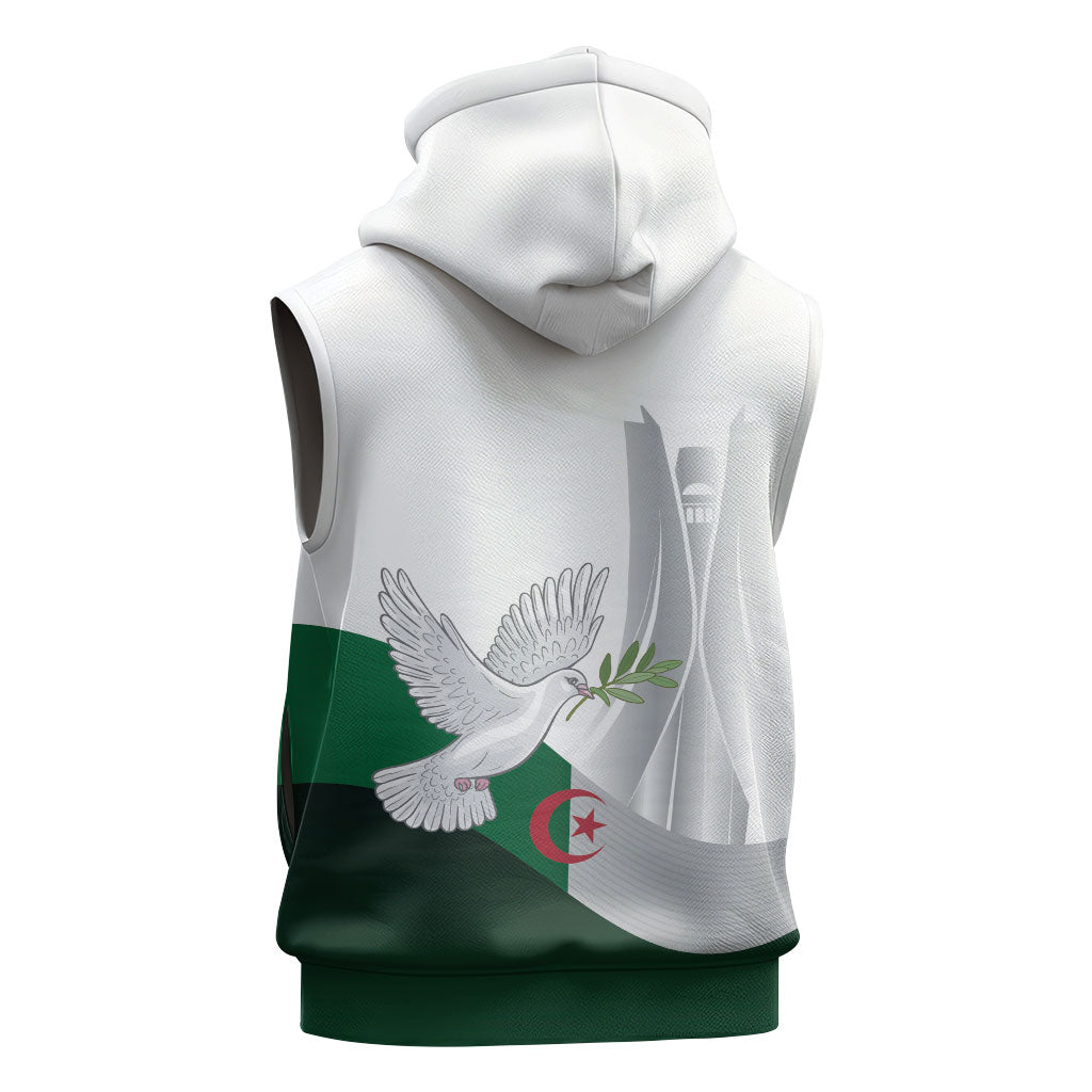 Algerian 1954 Revolution Anniversary Sleeveless Zip Hoodie