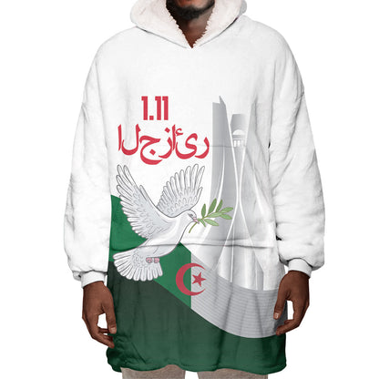 Algerian 1954 Revolution Anniversary Wearable Blanket Hoodie