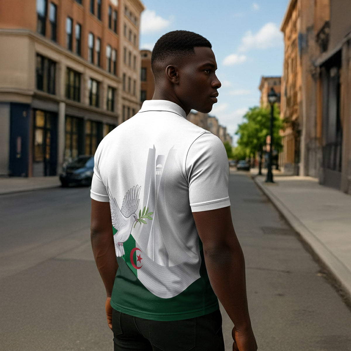 Algerian 1954 Revolution Anniversary Zipper Polo Shirt