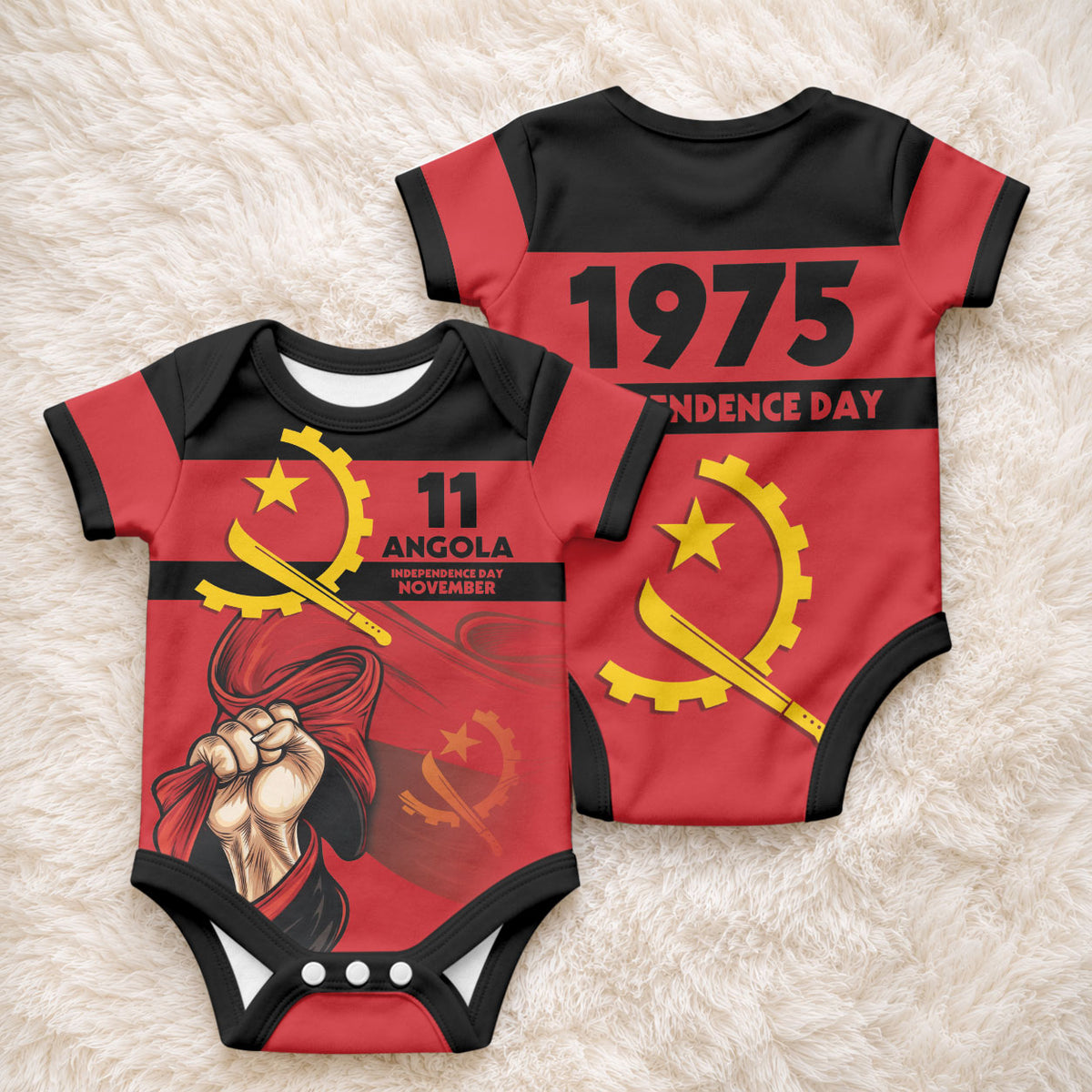 Angola Independence Day 1975 Baby Onesie