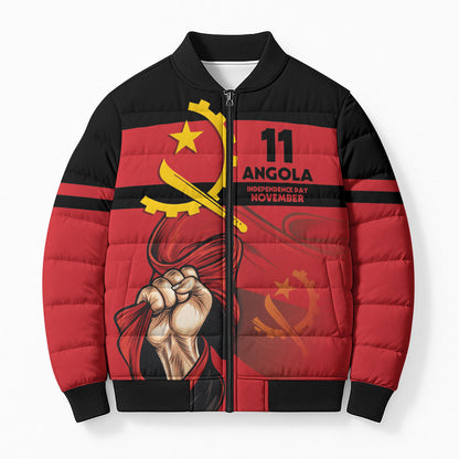 Angola Independence Day 1975 Bomber Puffer Jacket