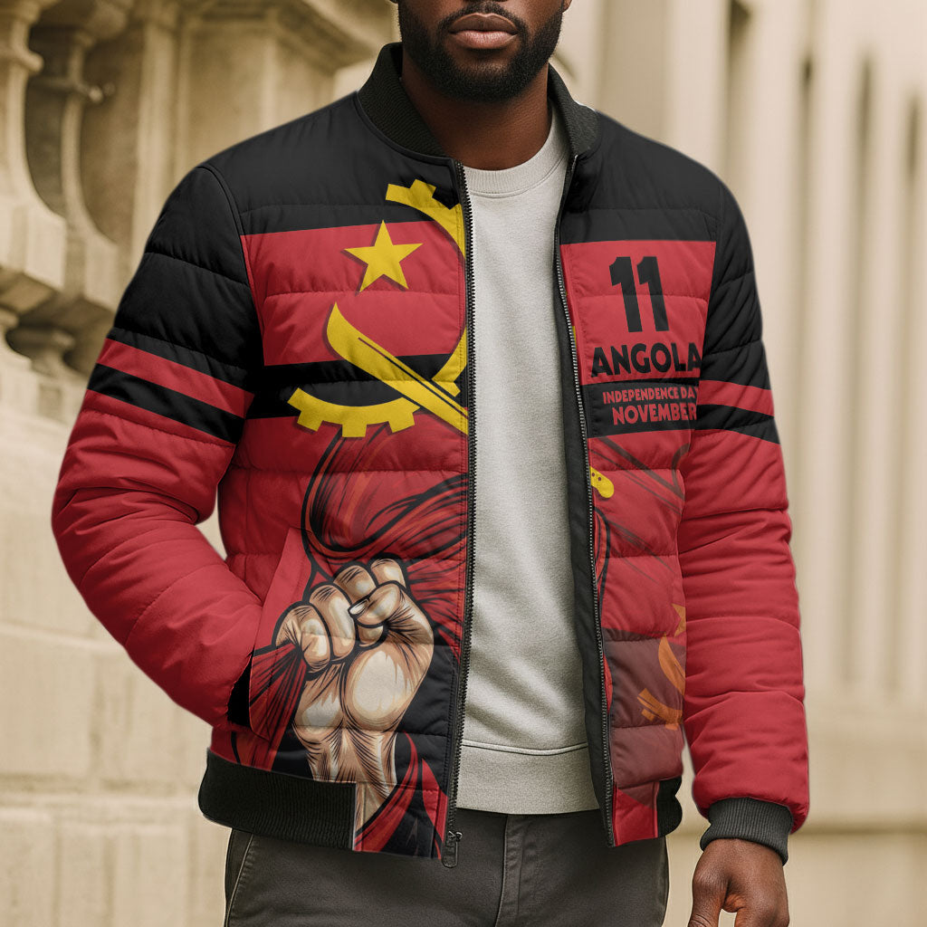 Angola Independence Day 1975 Bomber Puffer Jacket