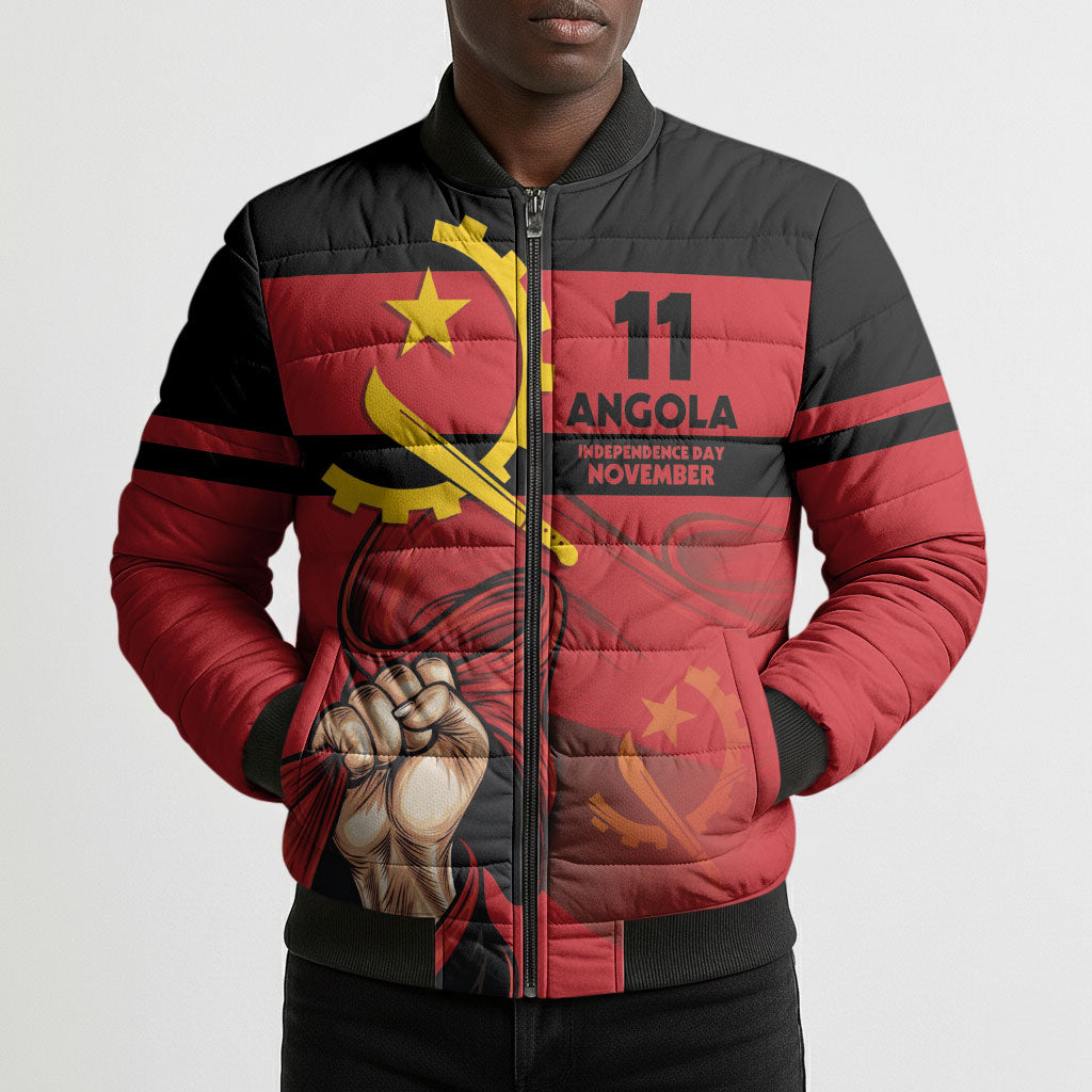 Angola Independence Day 1975 Bomber Puffer Jacket