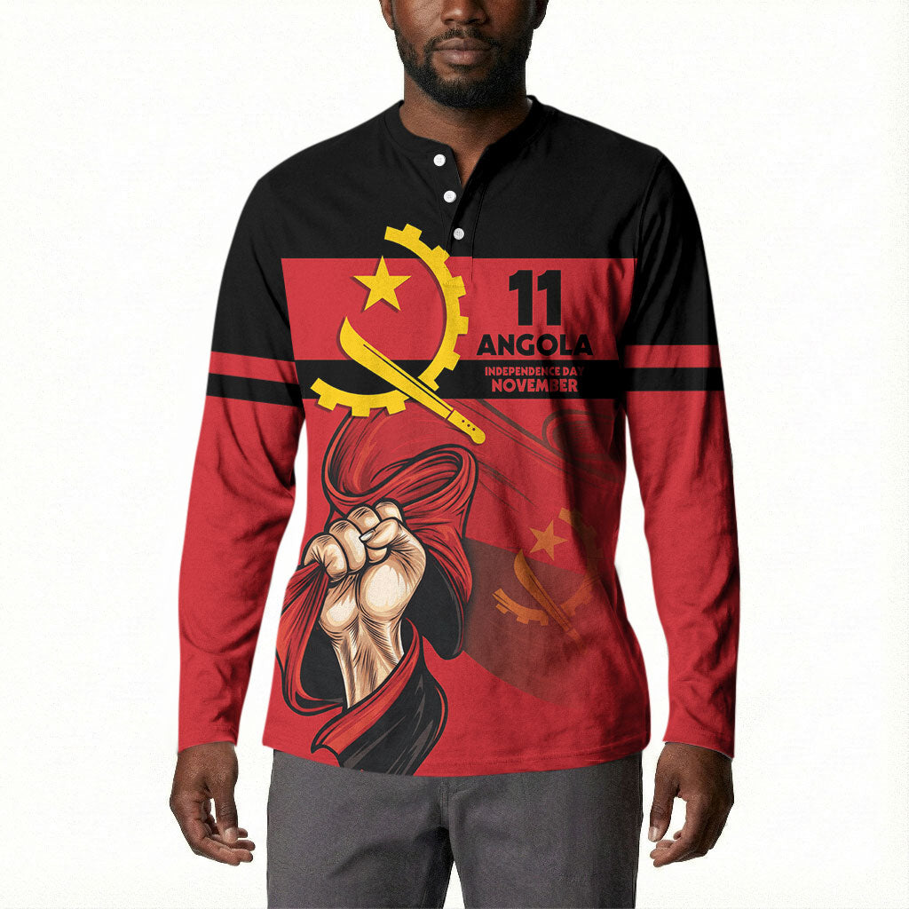 Angola Independence Day 1975 Button Sweatshirt