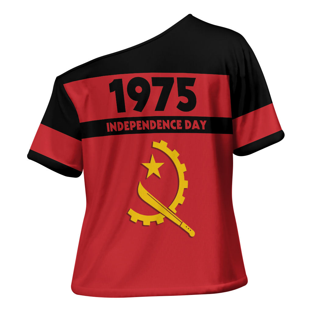 Angola Independence Day 1975 Cross Shoulder Shirt