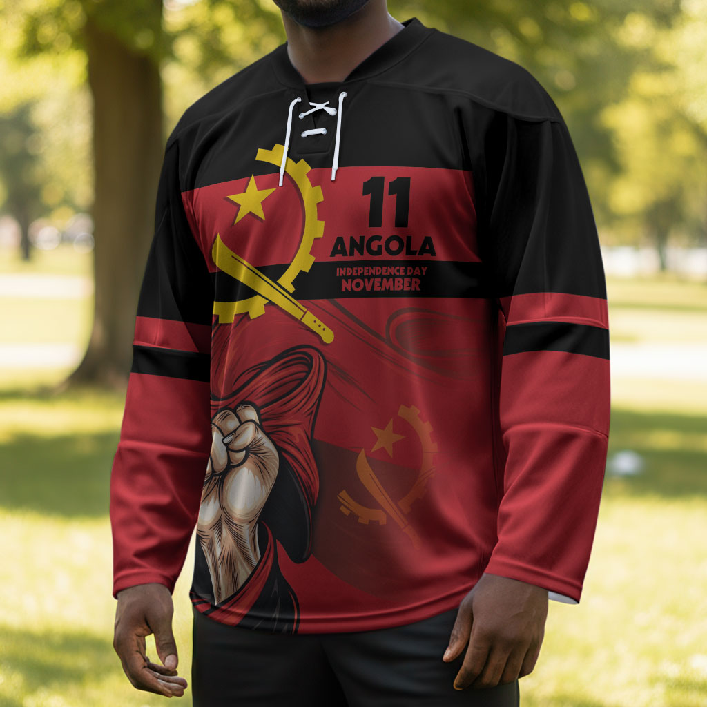 Angola Independence Day 1975 Hockey Jersey