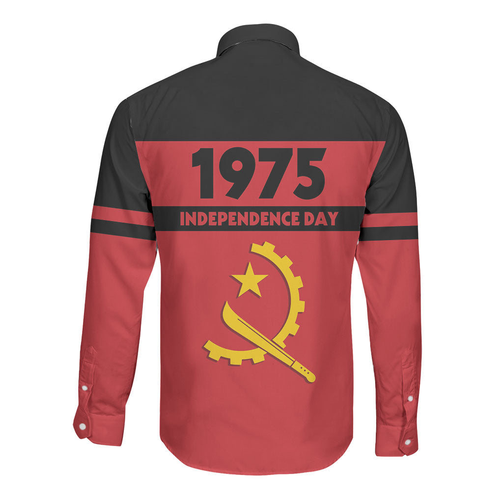 Angola Independence Day 1975 Long Sleeve Button Shirt