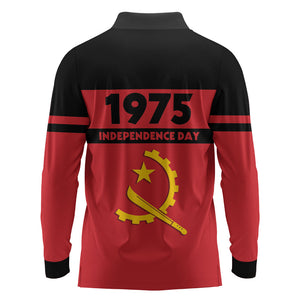 Angola Independence Day 1975 Long Sleeve Polo Shirt