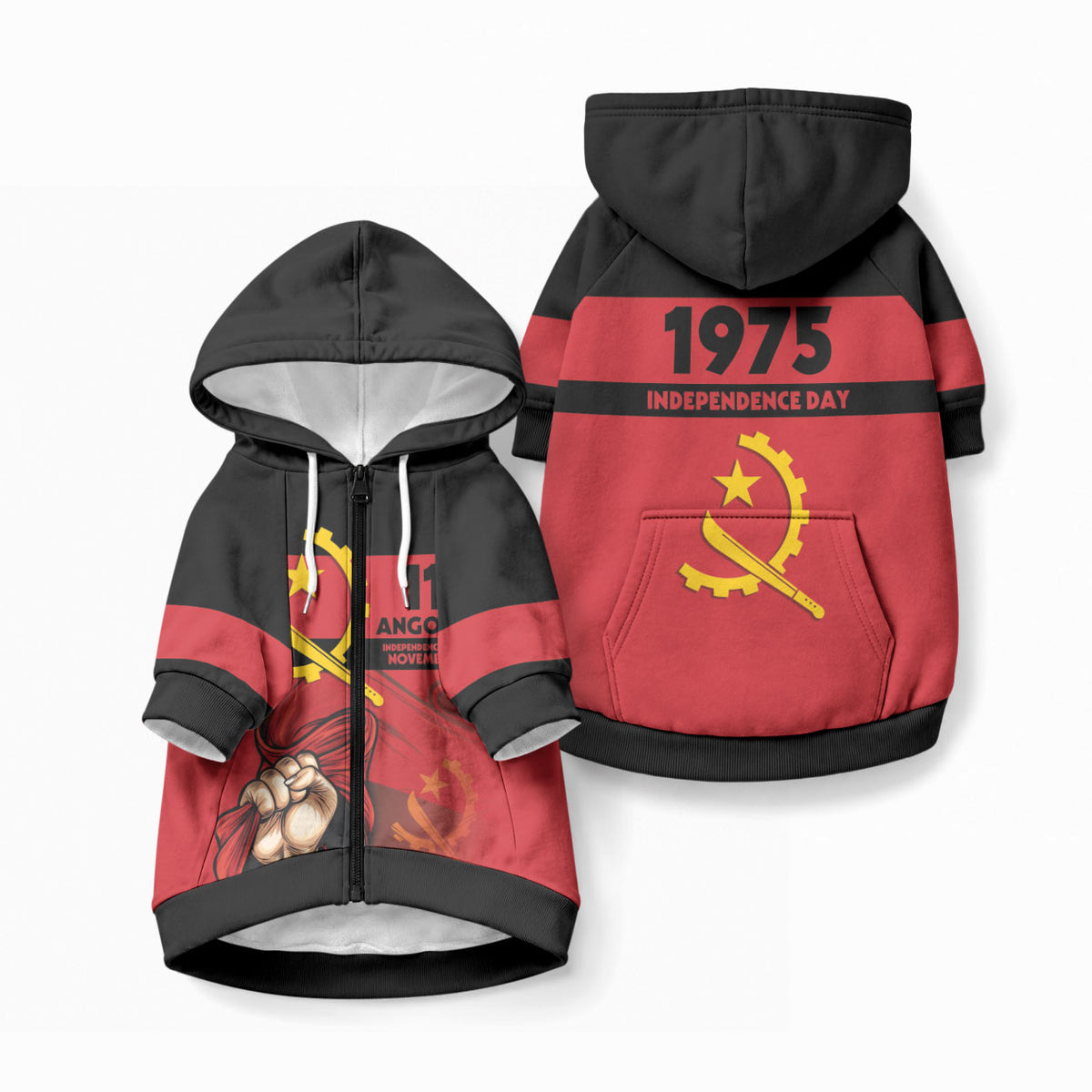 Angola Independence Day 1975 Pet Hoodie