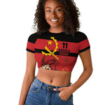 Angola Independence Day 1975 Raglan Cropped T shirt