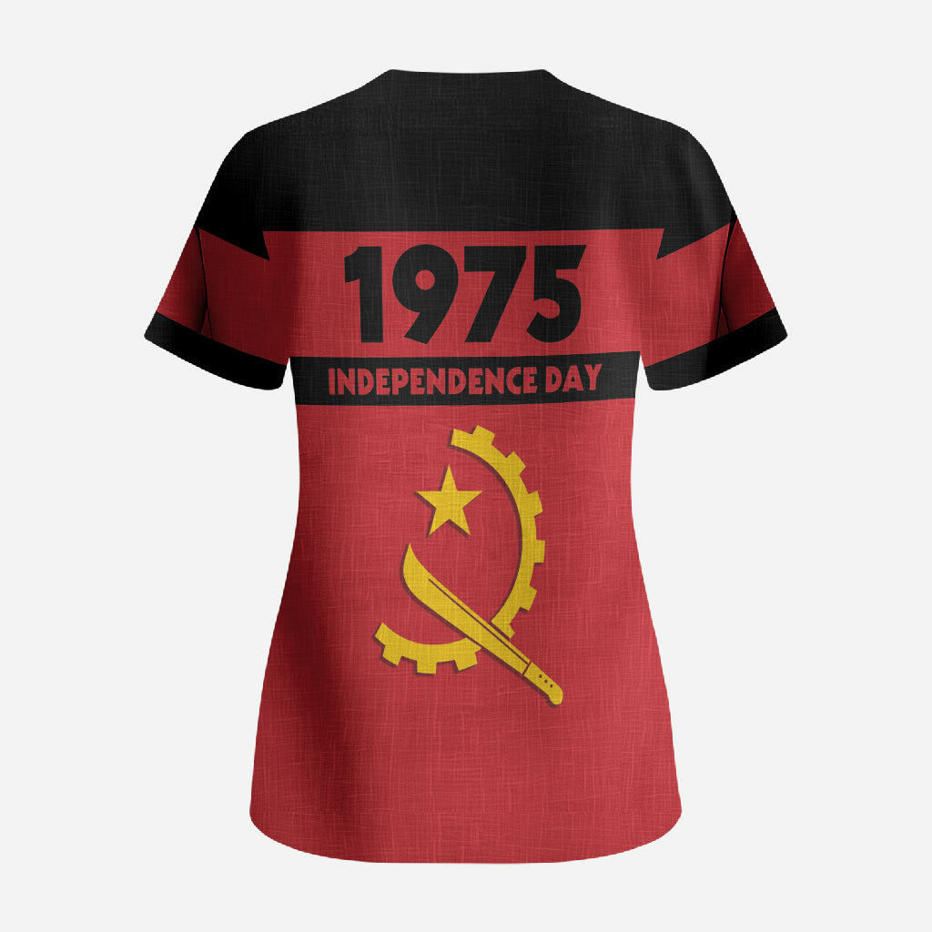 Angola Independence Day 1975 Scrub Top