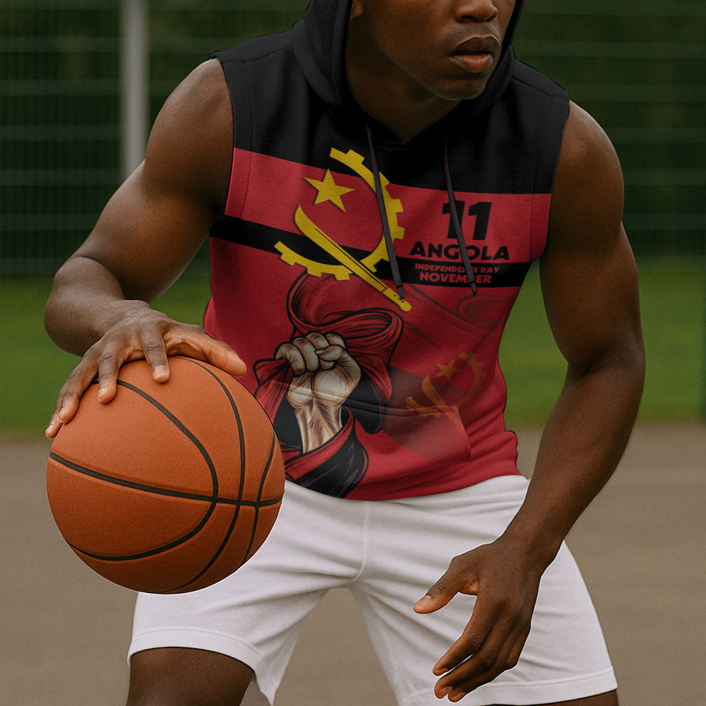 Angola Independence Day 1975 Sleeveless Hoodie