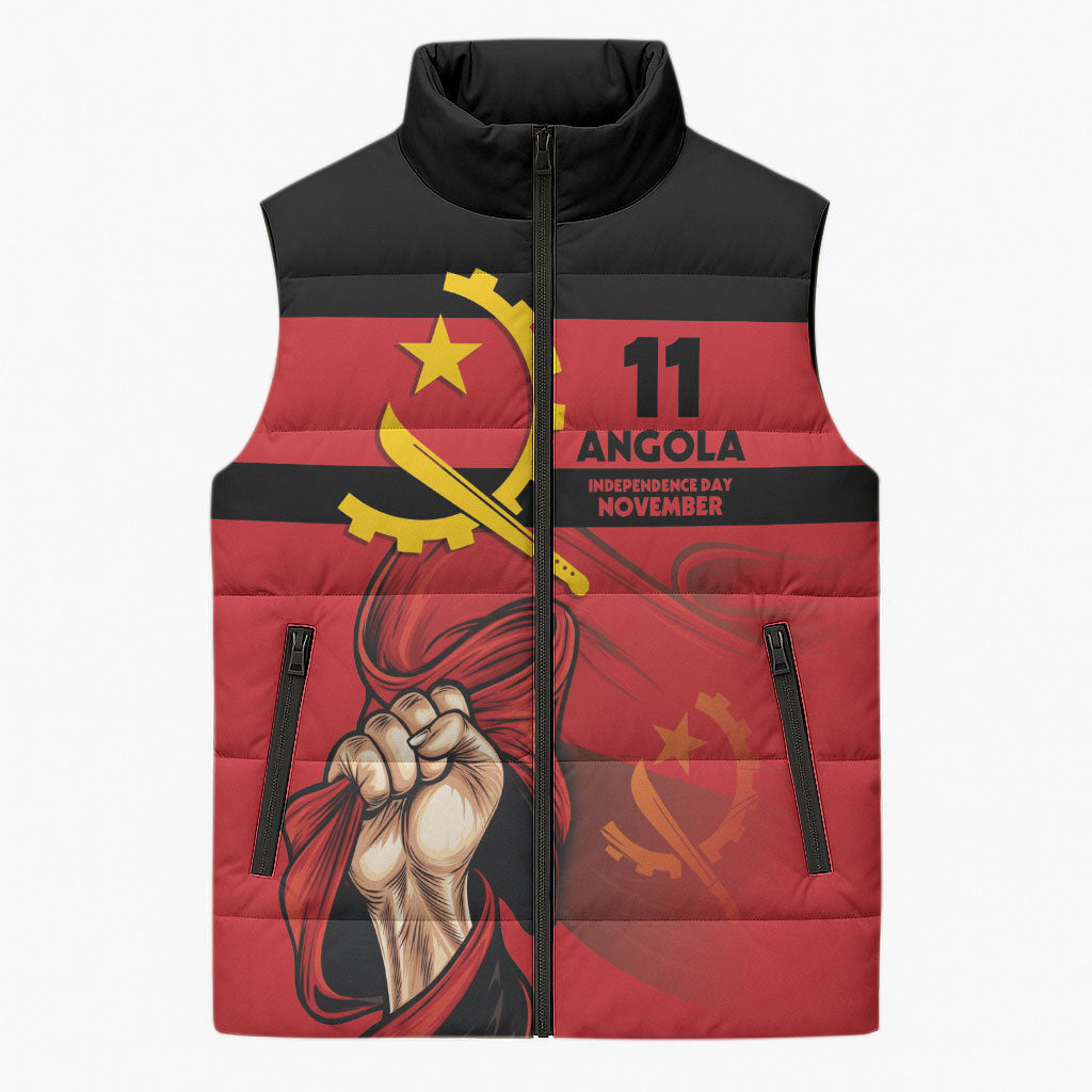 Angola Independence Day 1975 Sleeveless Puffer Jacket
