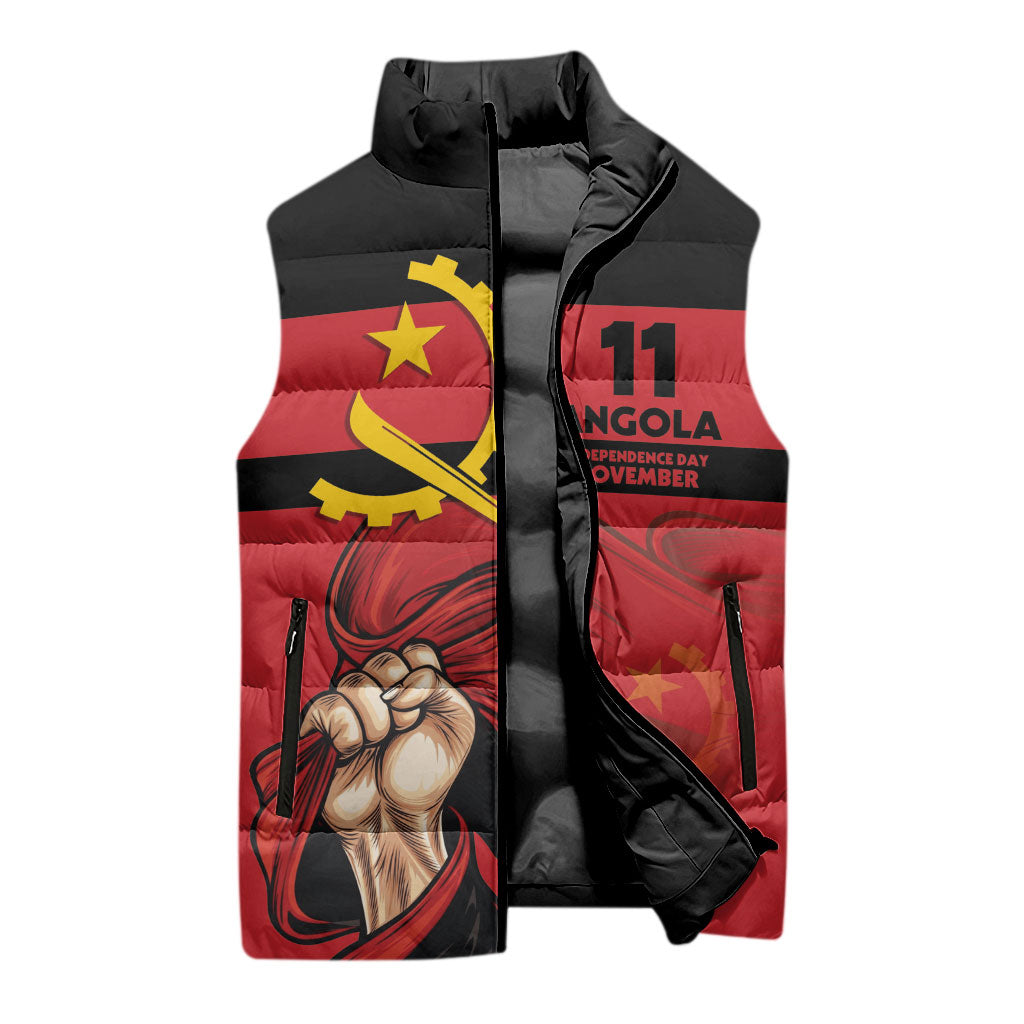 Angola Independence Day 1975 Sleeveless Puffer Jacket