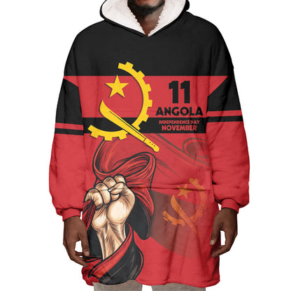 Angola Independence Day 1975 Wearable Blanket Hoodie